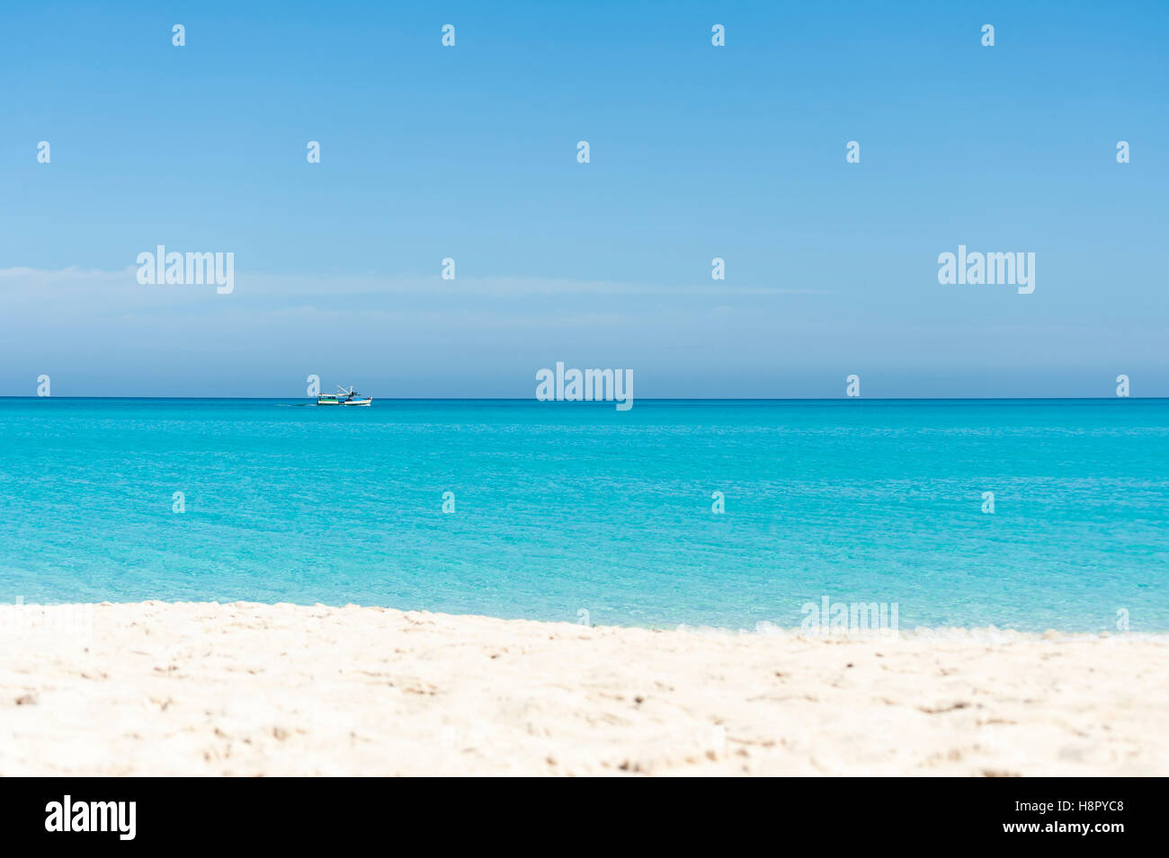 Karibik-Strand und Meer Stockfoto