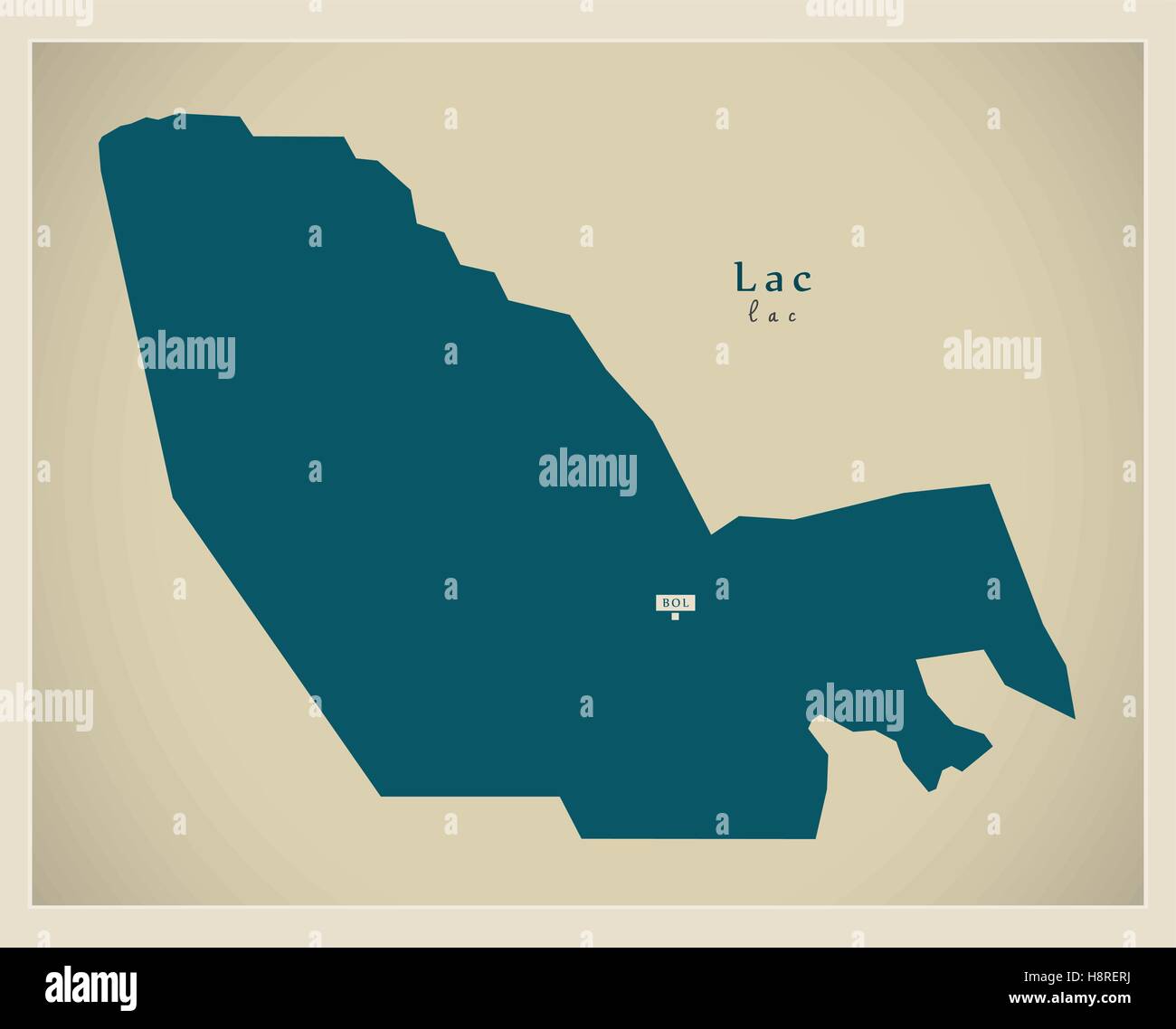 Moderne Karte - Lac TD Stock Vektor