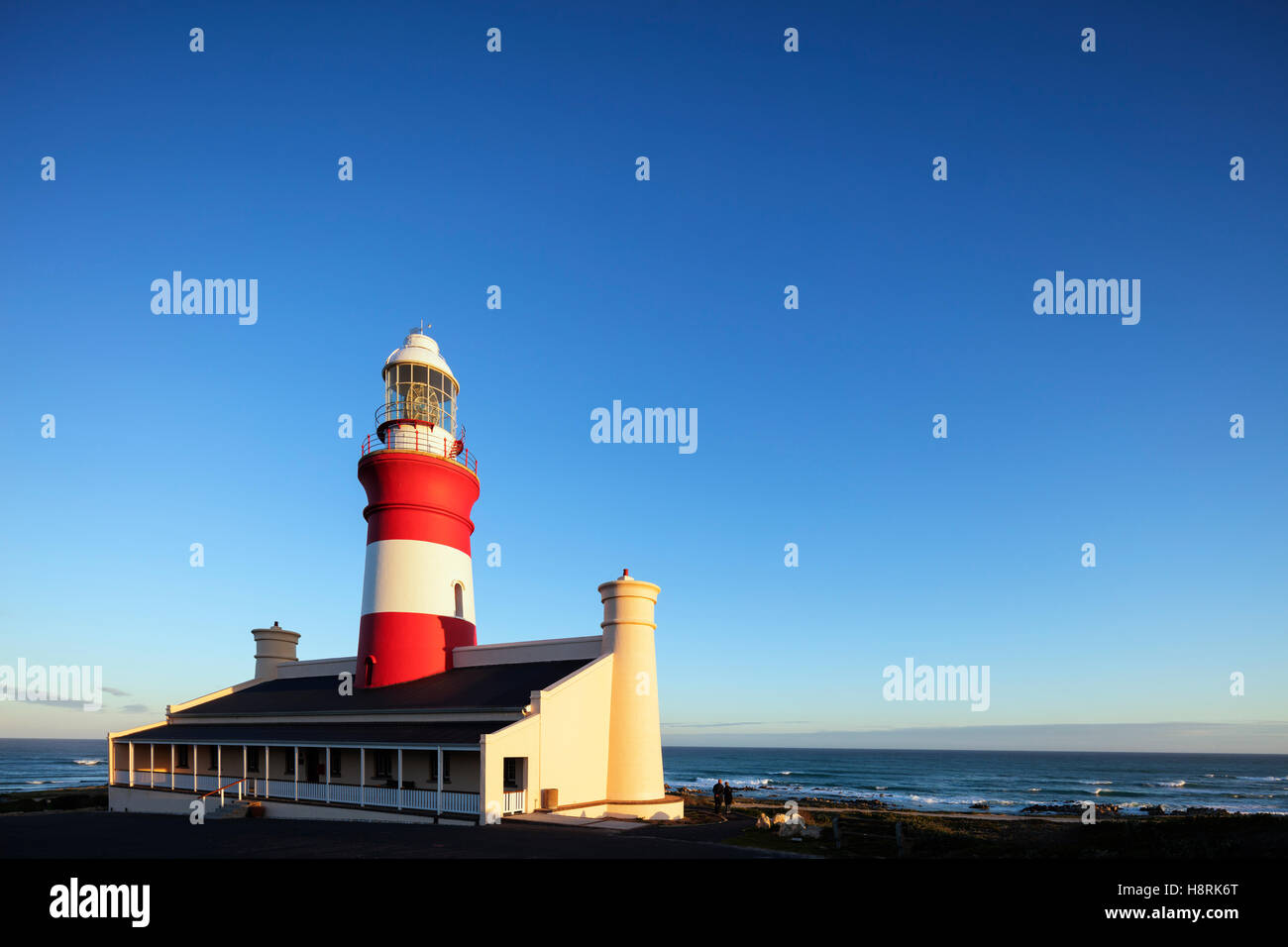 Südafrika, Western Cape Agulhas Nationalpark, Agulhas Leuchtturm am südlichsten Zipfel von Afrika Stockfoto