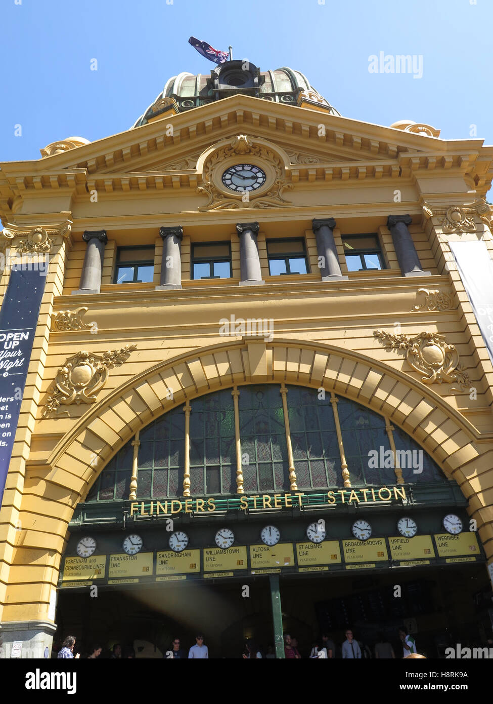 Flinders Street Station, Melbourne, Australien Stockfoto