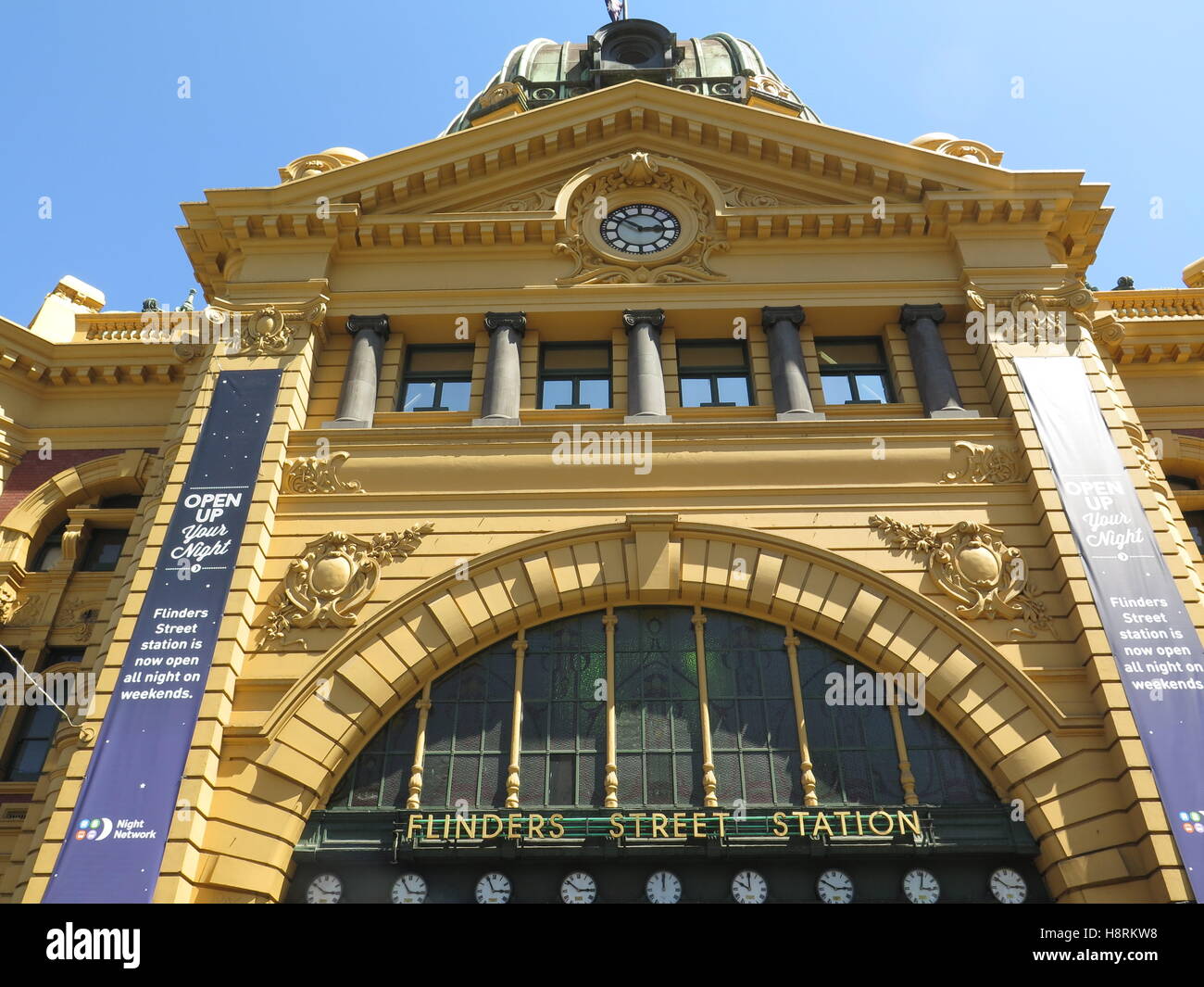 Flinders Street Station, Melbourne, Australien Stockfoto