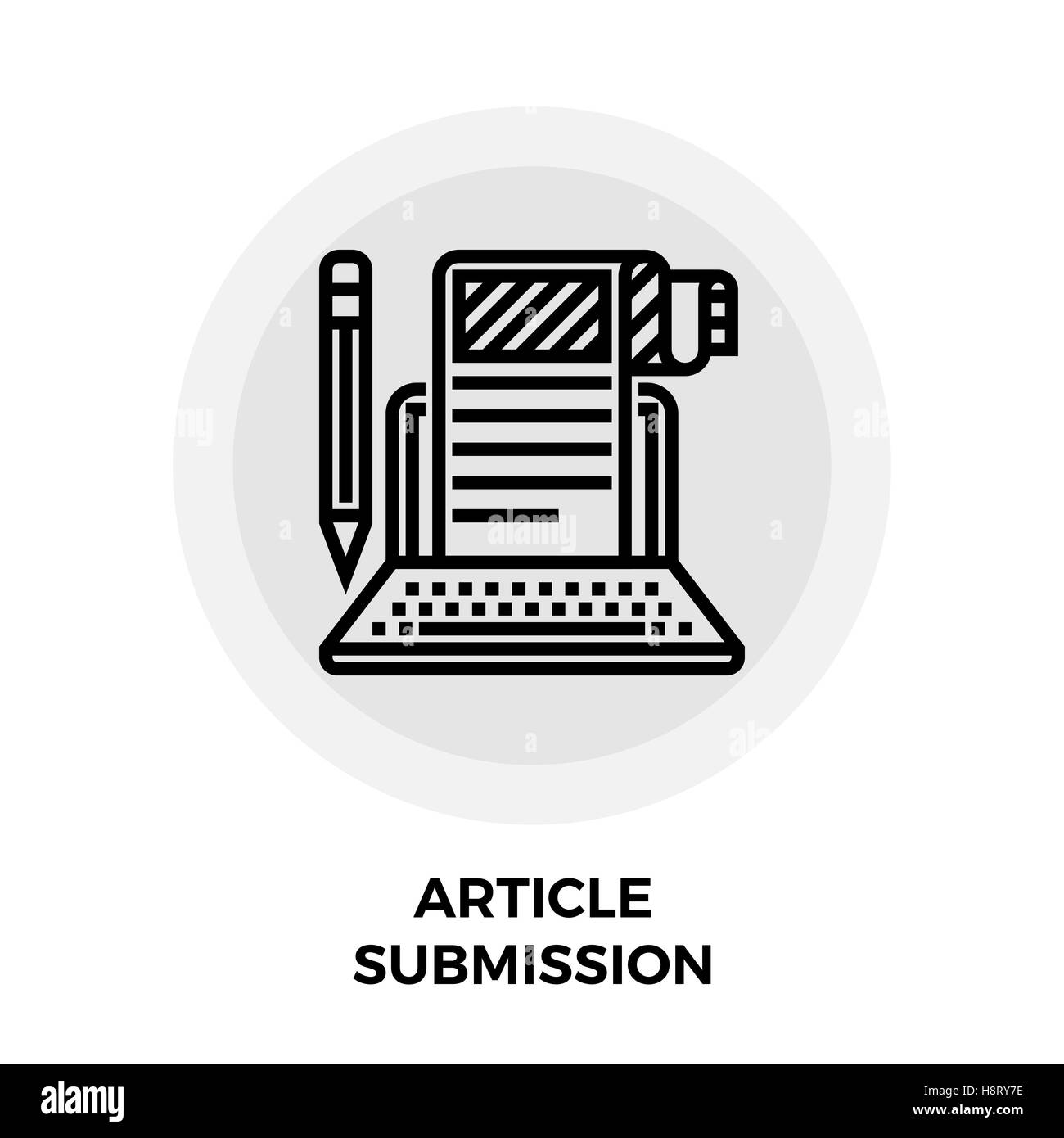 Artikel Submission Symbol Vektor. Artikel Submission Symbol flach.  Artikel Submission Liniensymbol. Artikel Submission Symbol JPEG. Artic Stock Vektor