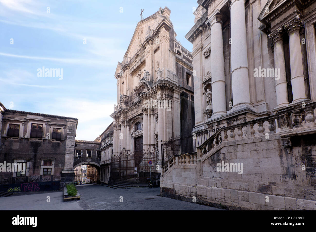 Via Crociferi, Catania, Sizilien, Italien Stockfoto