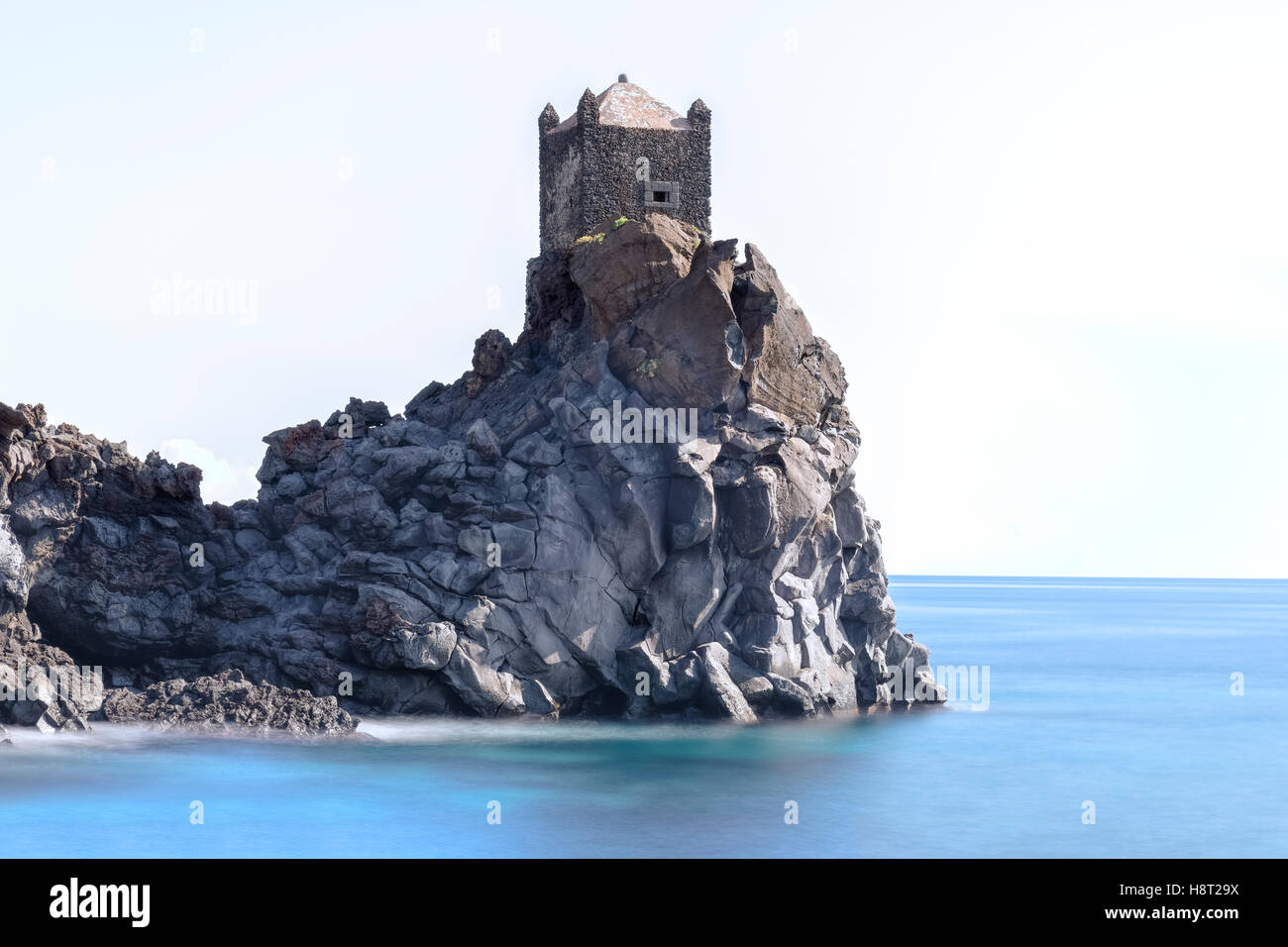 Wachturm, Santa Tecla, Acireale, Catania, Sizilien, Italien Stockfoto