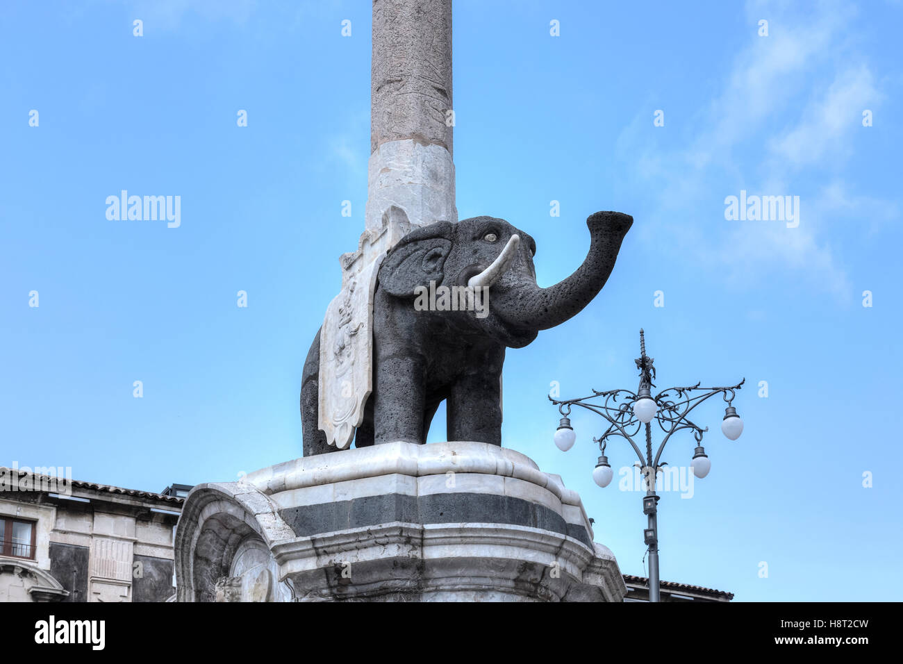 Fontana dell'Elefante, Catania, Sizilien, Italien Stockfoto