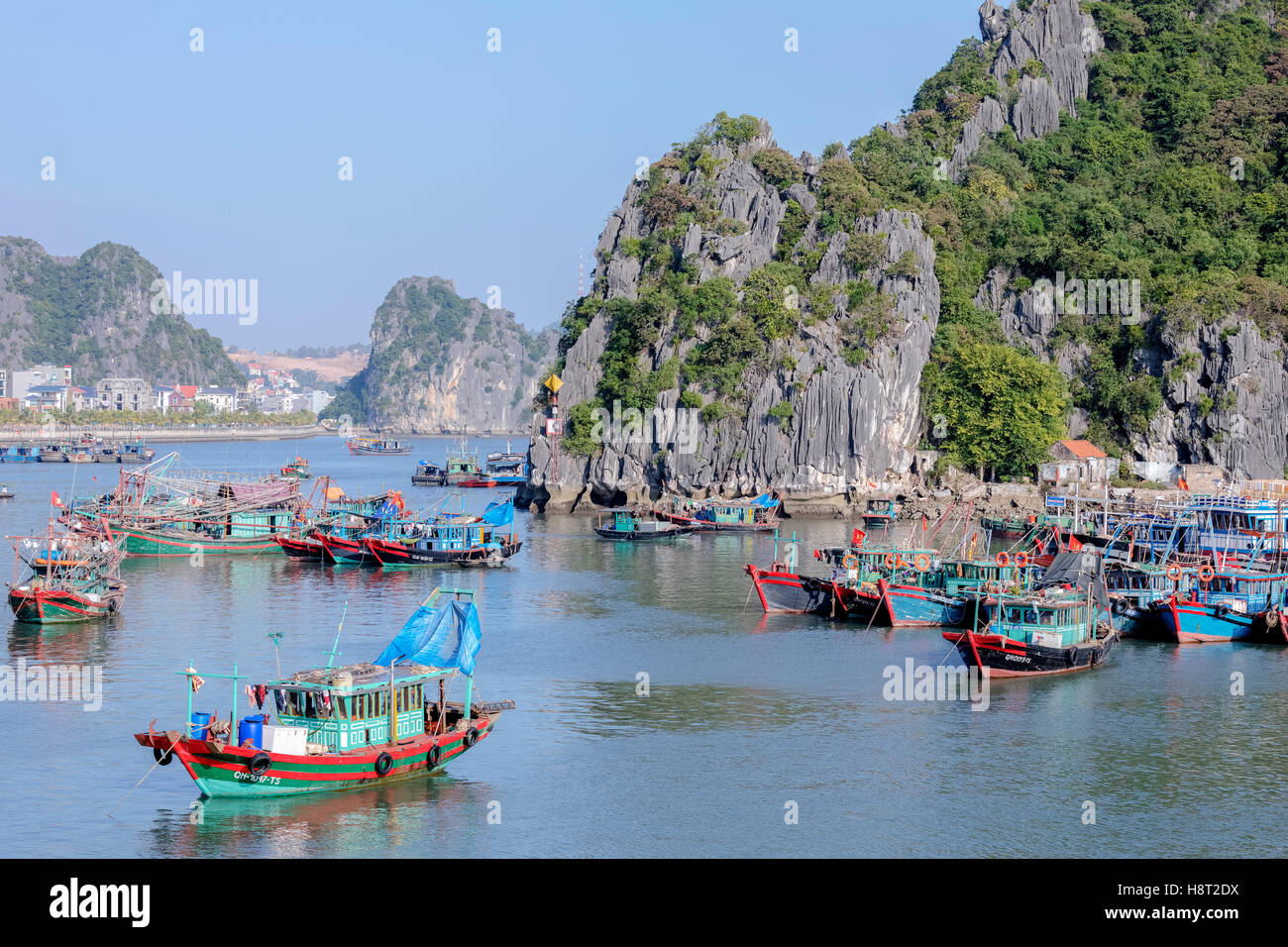 Halong Bucht, Vietnam, Indochina, Asien Stockfoto
