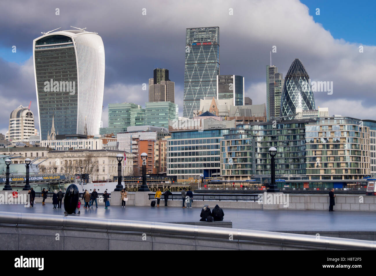 Europa, Großbritannien, England, London, City Square Mile Flusslandschaft Stockfoto