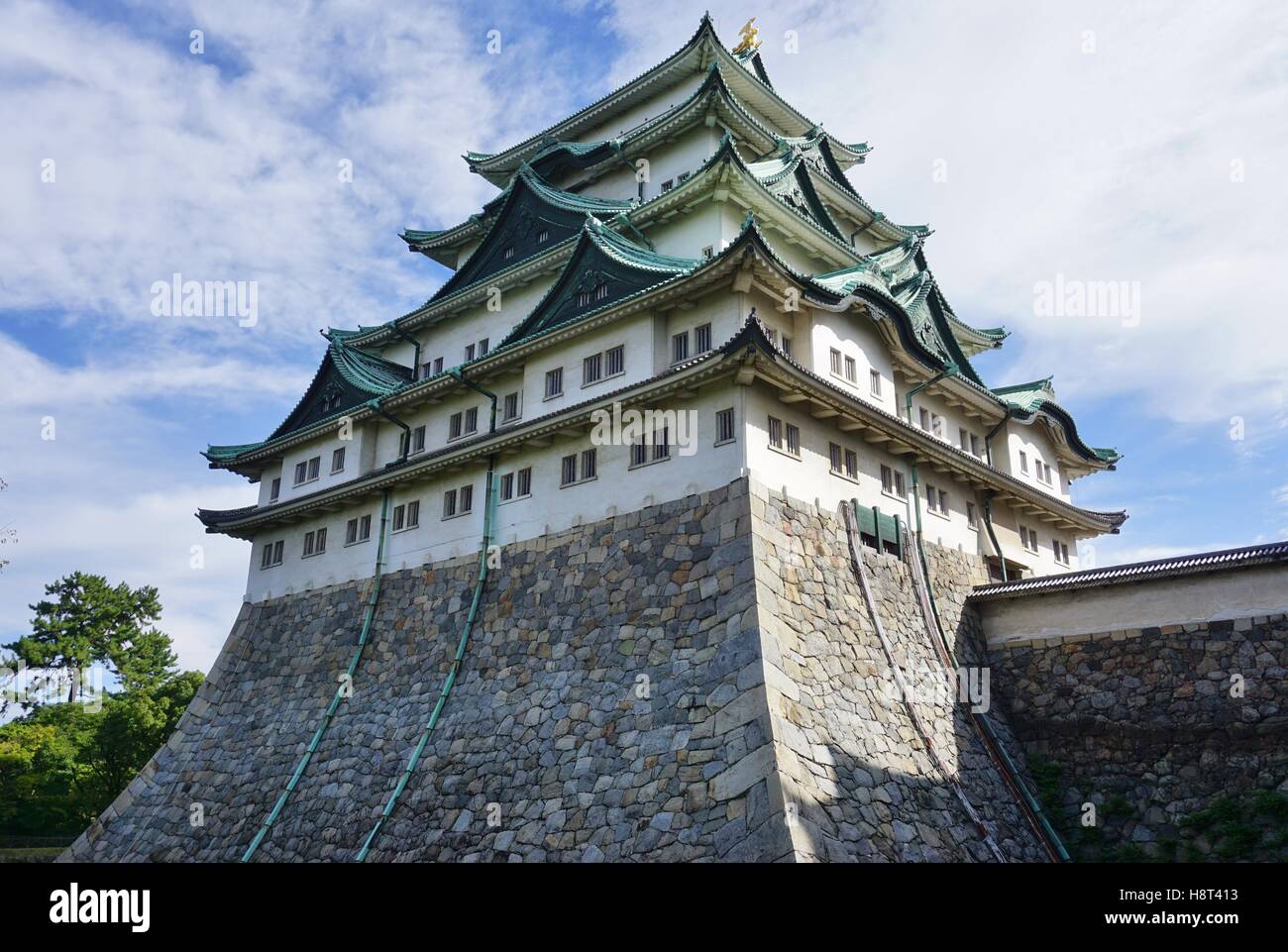 Tagesansicht des Schlosses Nagoya in Japan Stockfoto