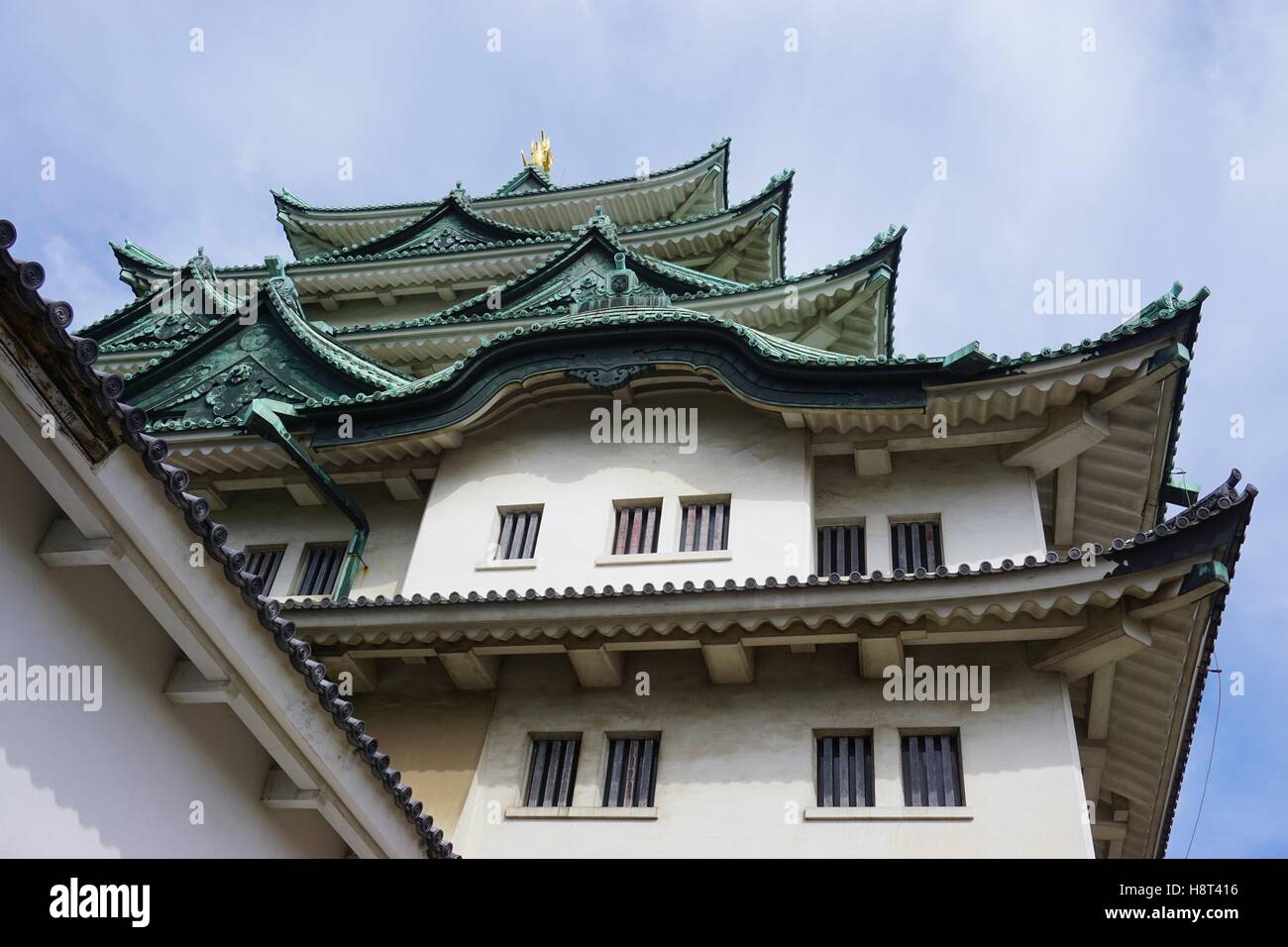 Tagesansicht des Schlosses Nagoya in Japan Stockfoto