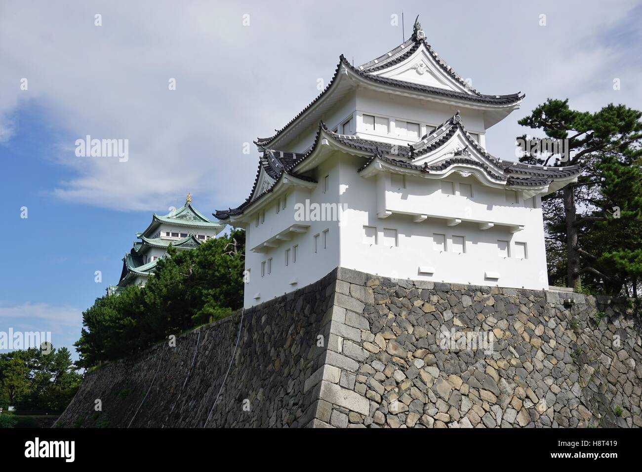 Tagesansicht des Schlosses Nagoya in Japan Stockfoto