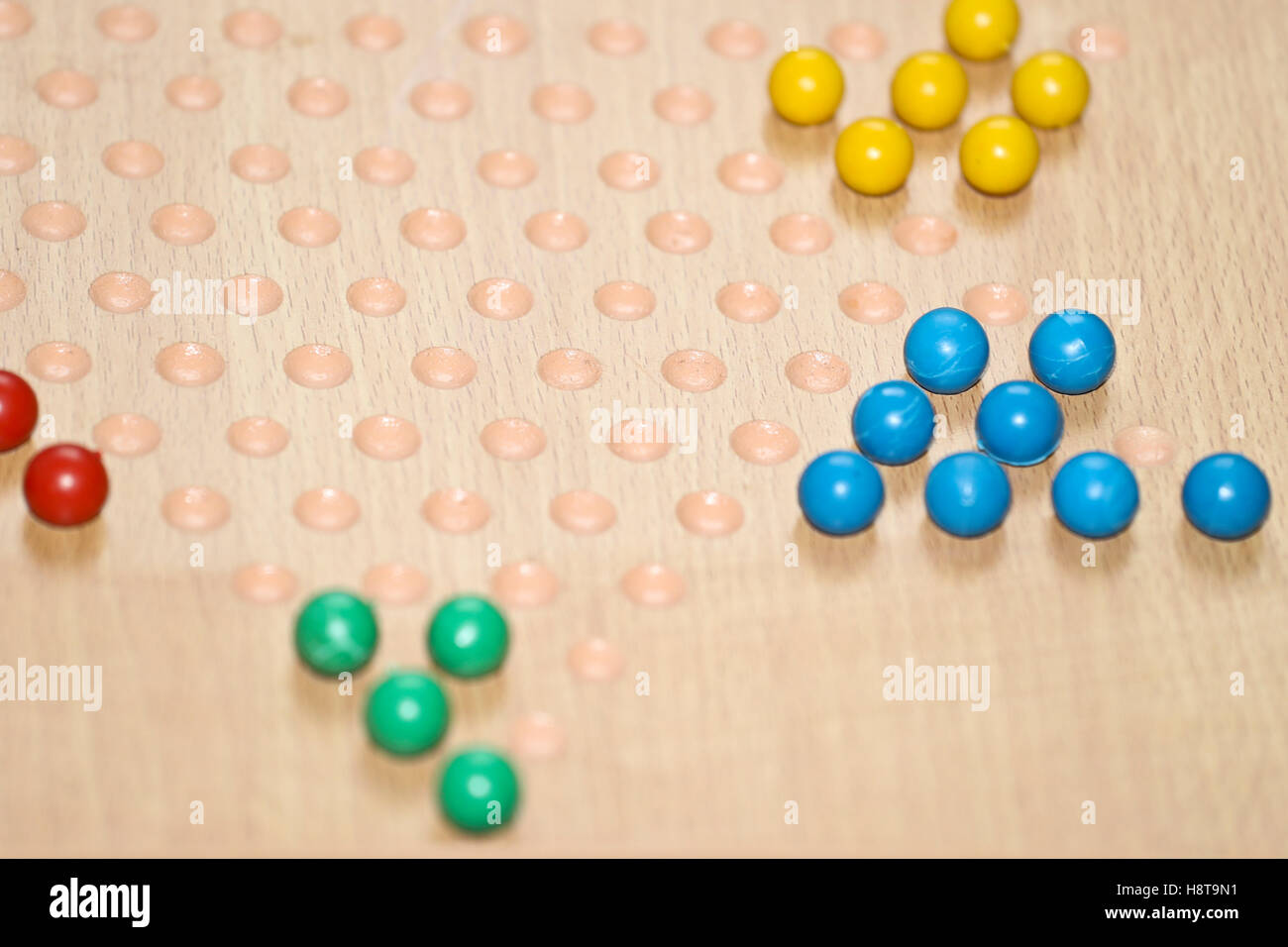 Close up Portrait of Chinese Checkers board Stockfoto