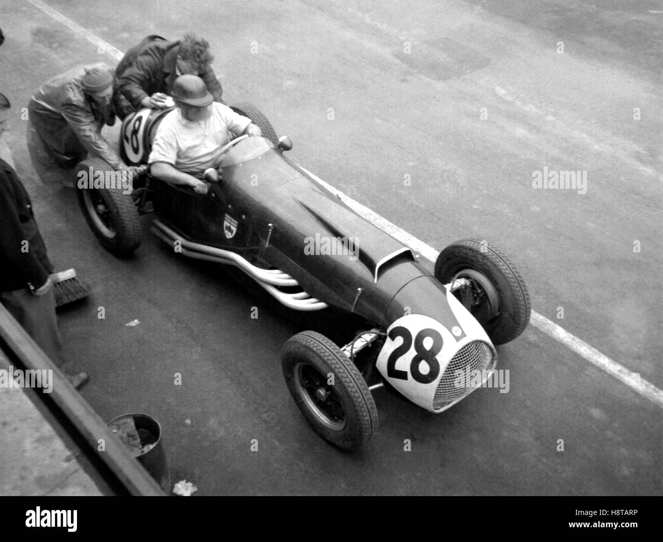 1953 SILVERSTONE HORACE GOULD COOPER BRISTOL OVERHEAD Stockfoto