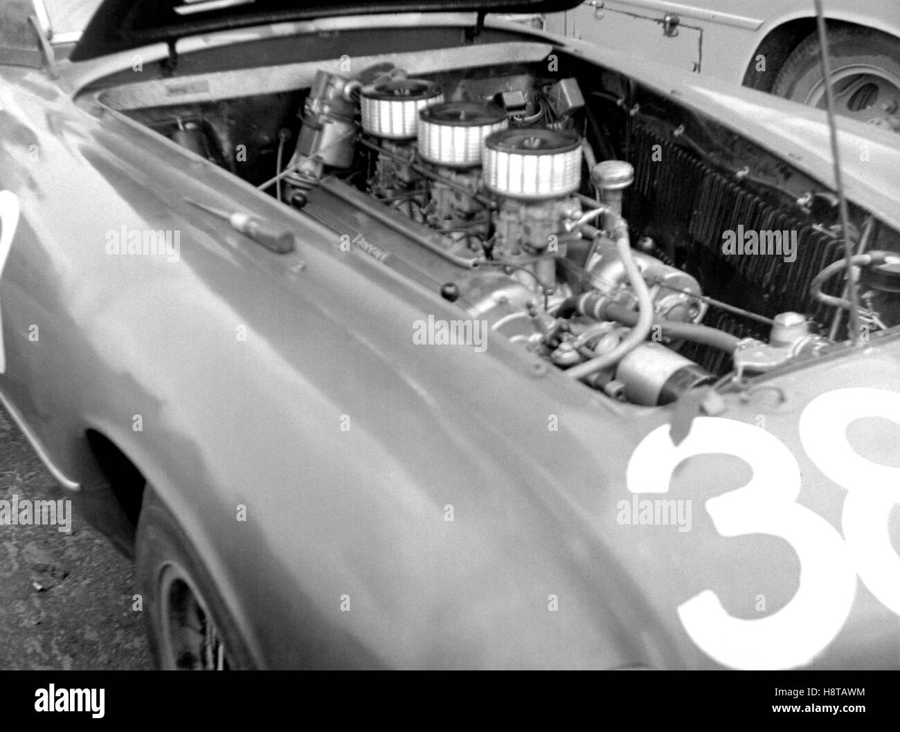 1953 SILVERSTONE FERRARI 340MM TOURING MOTORRAUM Stockfoto