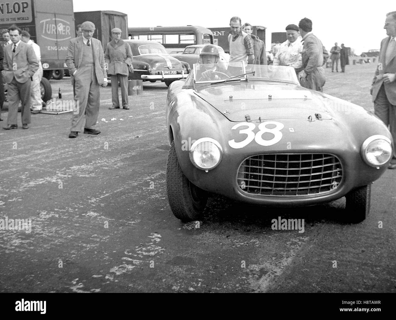 1953 SILVERSTONE WEIßDORN FERRARI 340MM LESLIE HAWTHORN RECHT Stockfoto