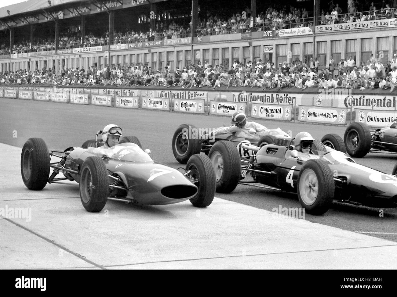 1963 DEUTSCHER GP SURTEES FERRARI TAYLOR LOTUS ETC. Stockfoto