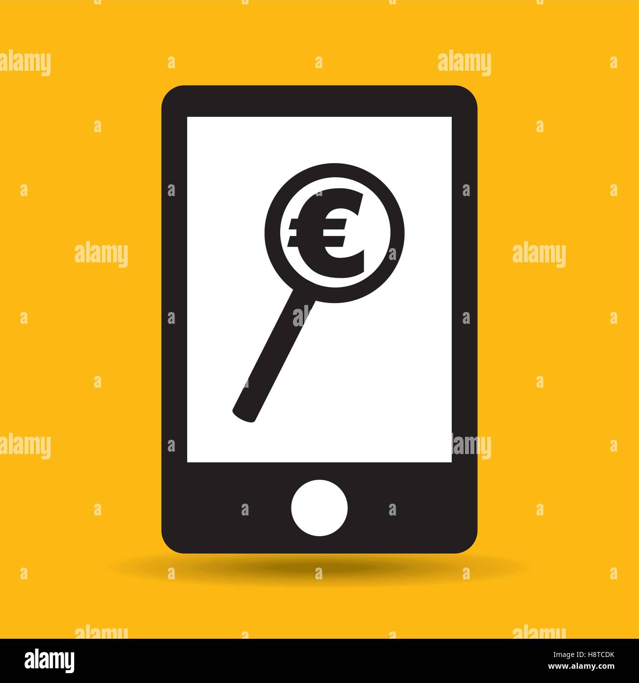 Hand zu retten Geld Euro Suche Symbol Vektor Illustration Eps 10 Stock Vektor