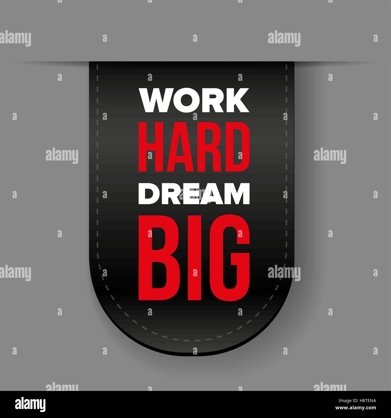 Arbeiten hart, Dream groß. Inspirierend, motivierend Zitat Stock Vektor