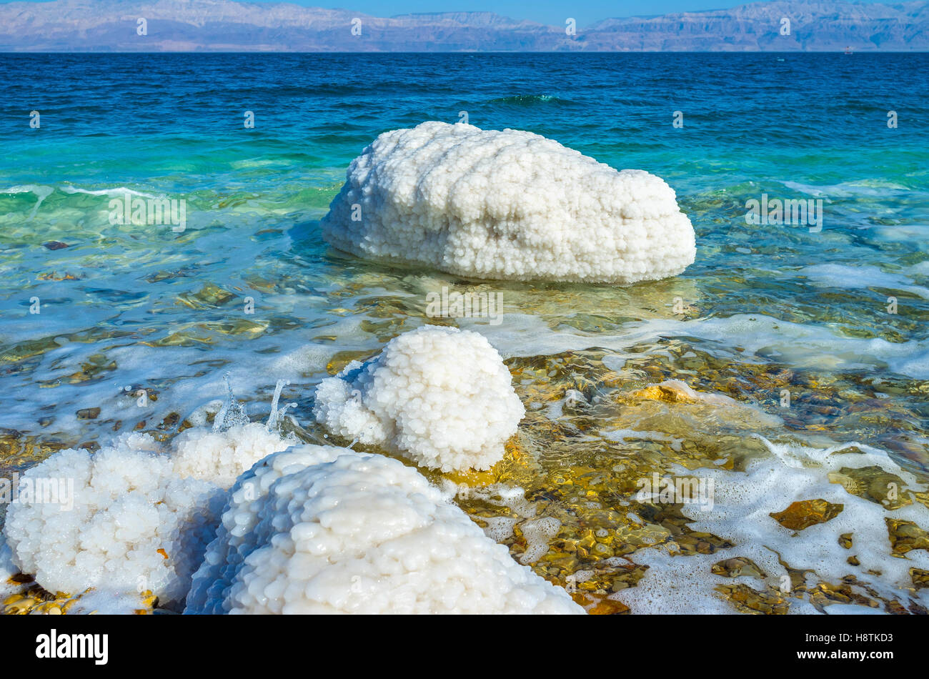 Das Tote Meer war einer der ersten Kurorte der Welt, berühmt für seine balneologischen Eigenschaften, Ein Gedi, Israel. Stockfoto