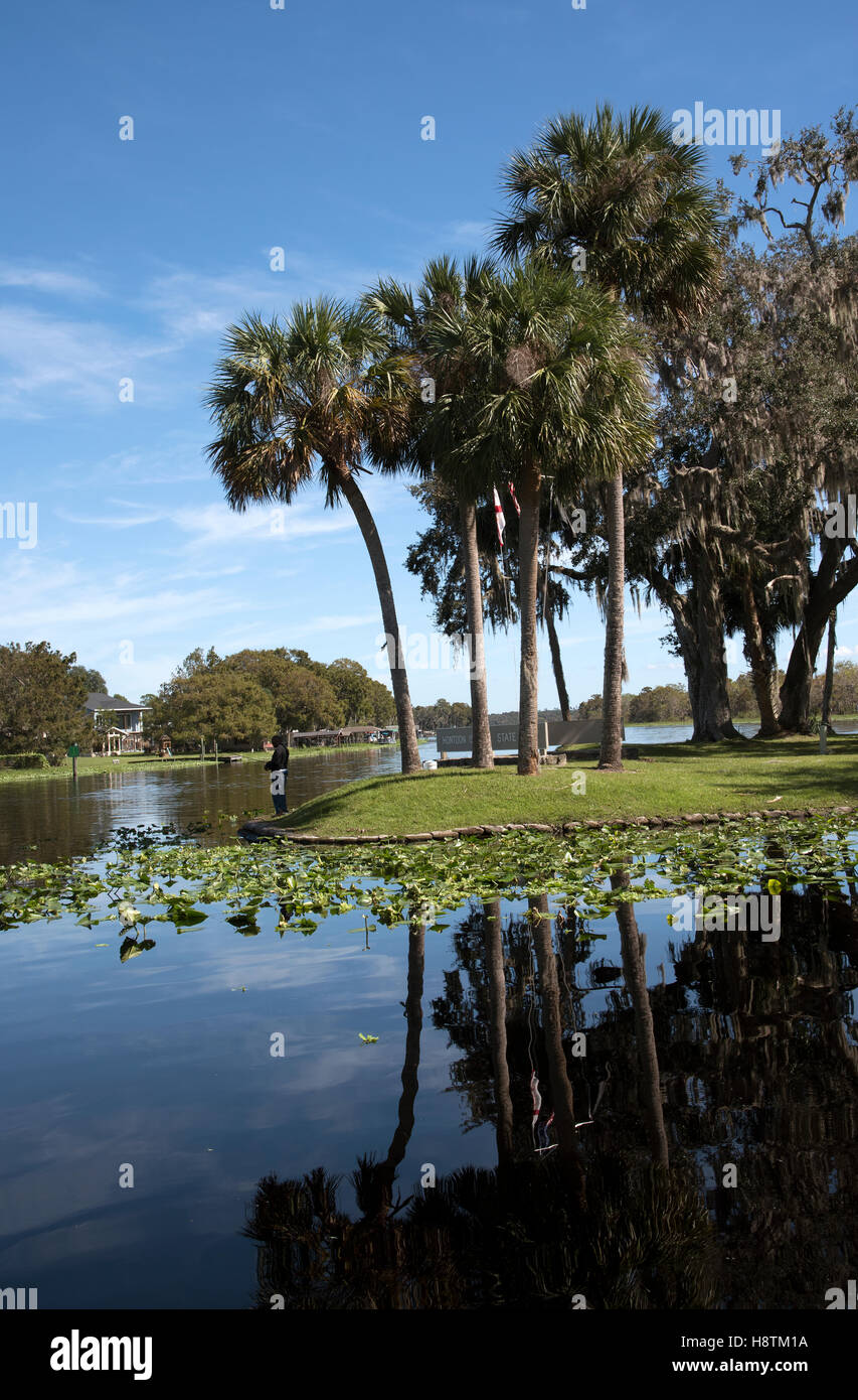 Hontoon Island State Park Florida USA - The Hontoon Island State Park auf der St. Johns River in der Nähe von Deland Florida USA Stockfoto