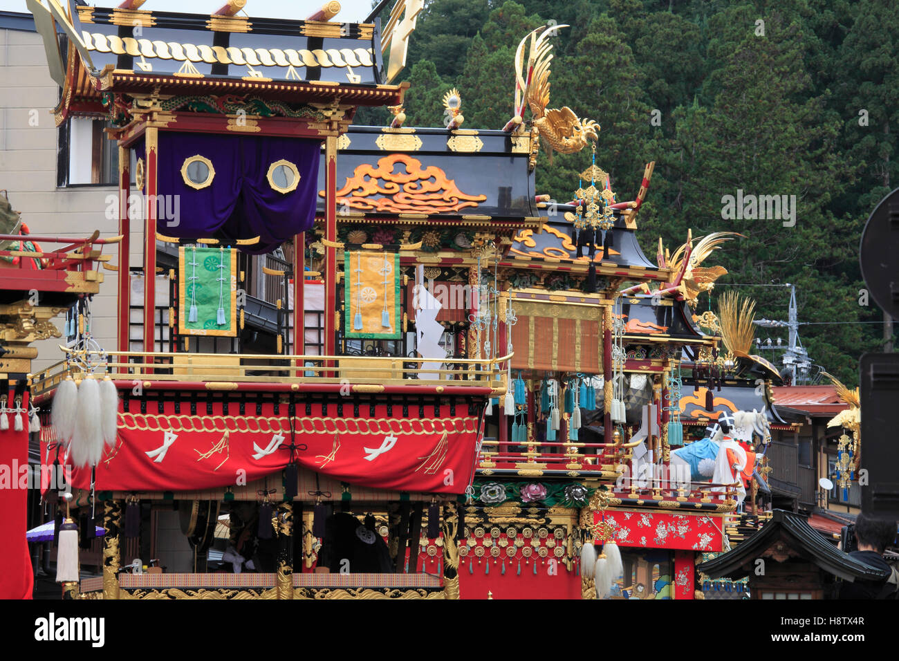 Japan, Gifu, Takayama, Festival, schwimmt, Stockfoto