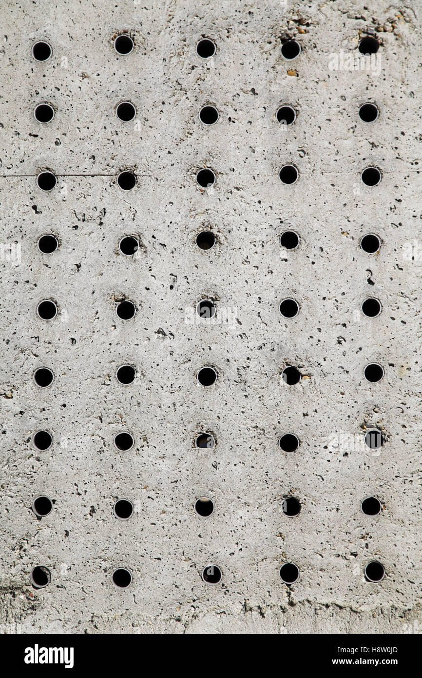 Detail der Beton Zement-Block mit Löchern Stockfotografie - Alamy