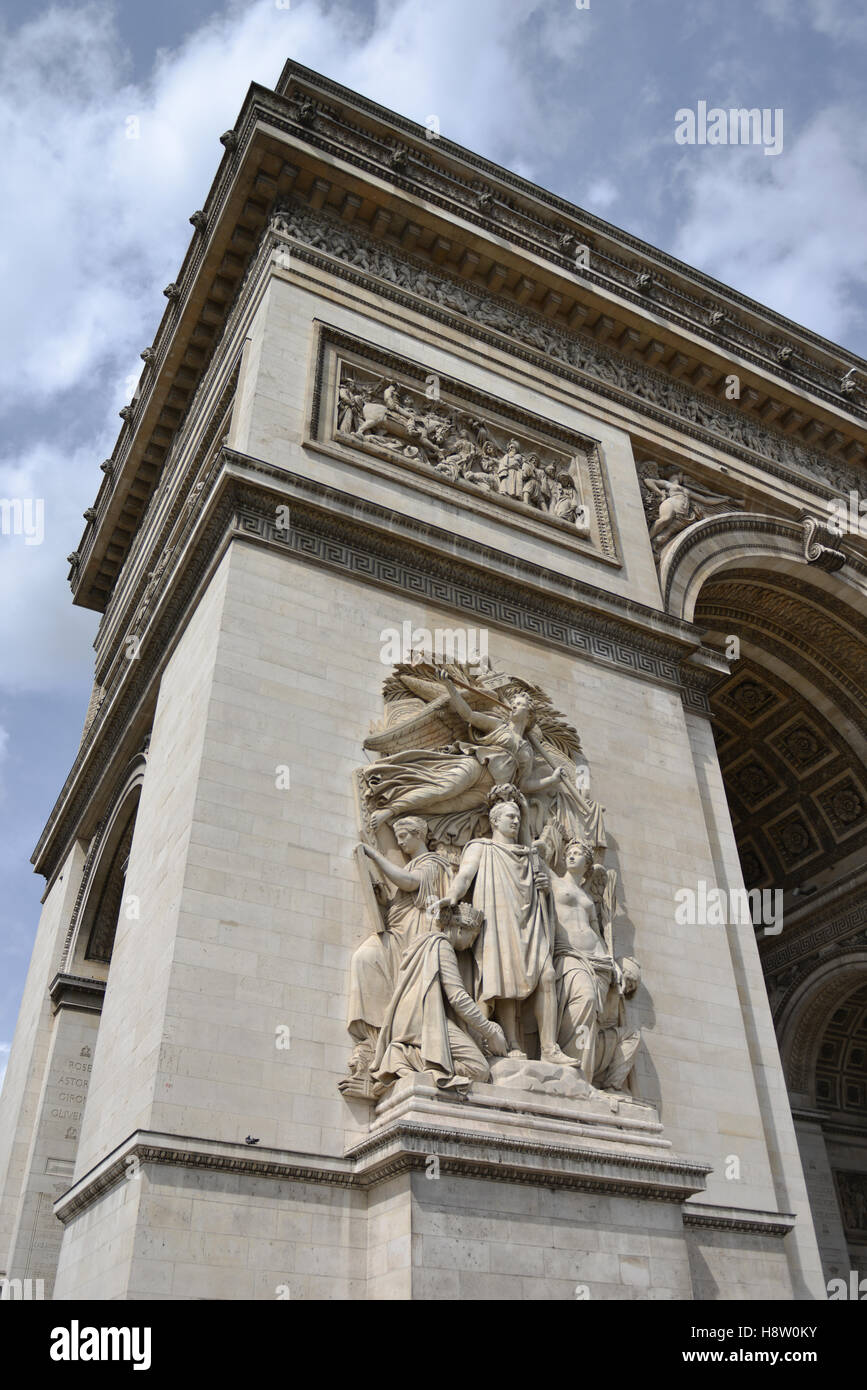 Arc de Triomphe, Paris Stockfoto