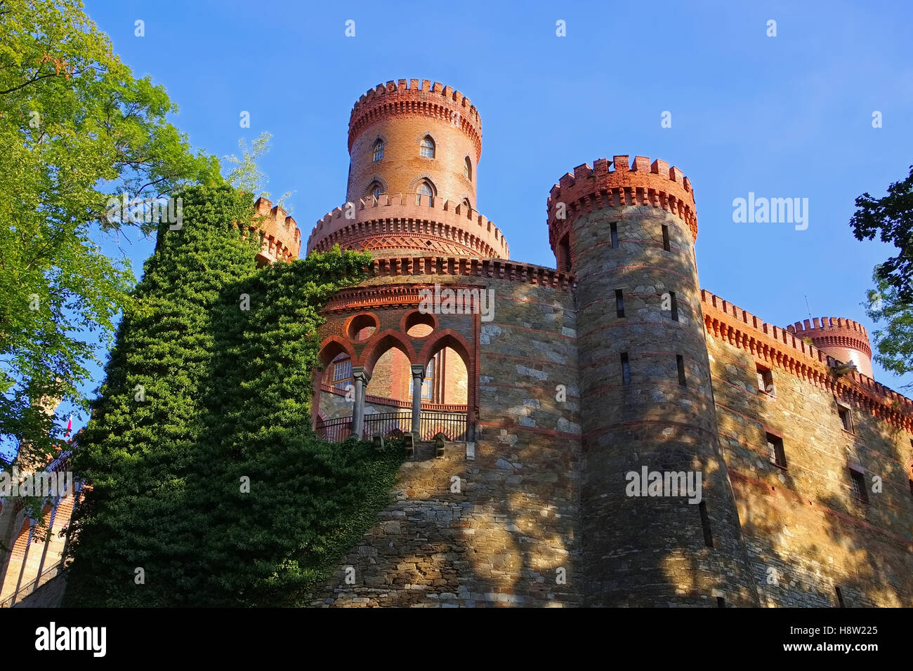 Kamieniec Zabkowicki Schloss - Kamieniec Zabkowicki Schloss Palast, Schlesien in Polen Stockfoto