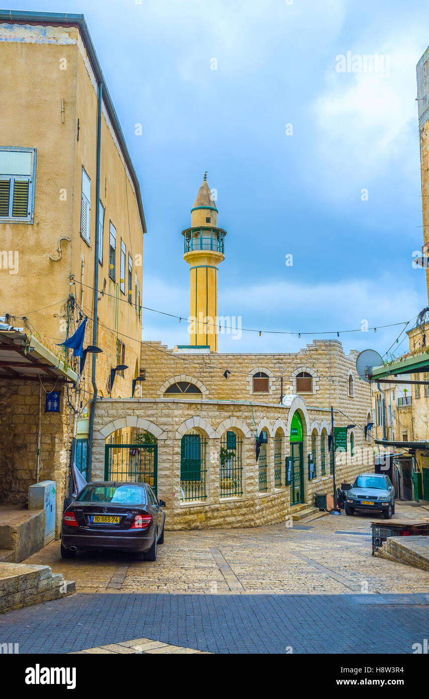 Al-Abiad (weiße Moschee) ist die älteste Osmanische Moschee in der Stadt Stockfoto