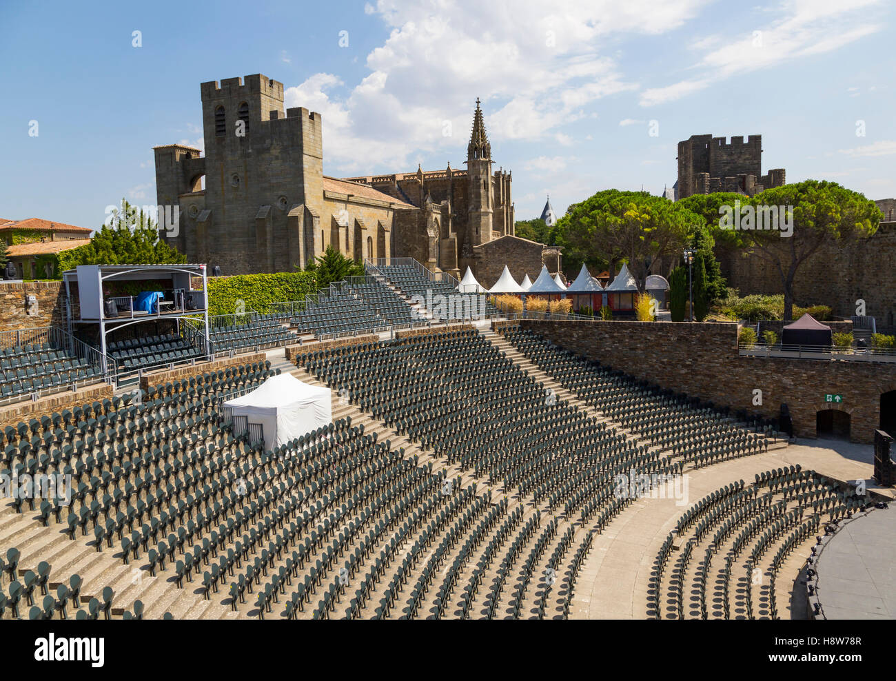 Carcassonne-Theater Stockfoto