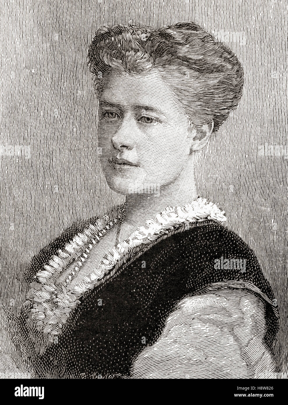 Dame Alice Ellen Terry, 1847-1928, bekannt als Ellen Terry, beruflich gesehen hier 18 Jahre.  Englische Bühnenschauspielerin, die Shakespeare Hauptdarstellerin in Großbritannien wurde. Stockfoto