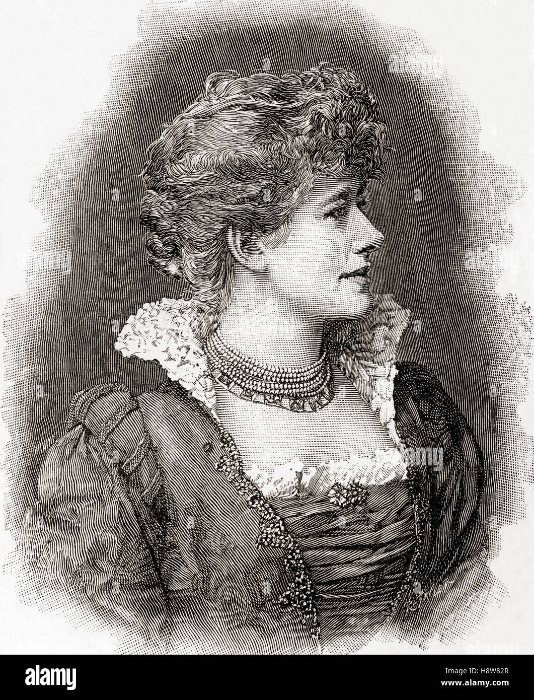 Dame Alice Ellen Terry, 1847-1928, beruflich als Ellen Terry bekannt.  Englische Bühnenschauspielerin, die Shakespeare Hauptdarstellerin in Großbritannien wurde. Stockfoto