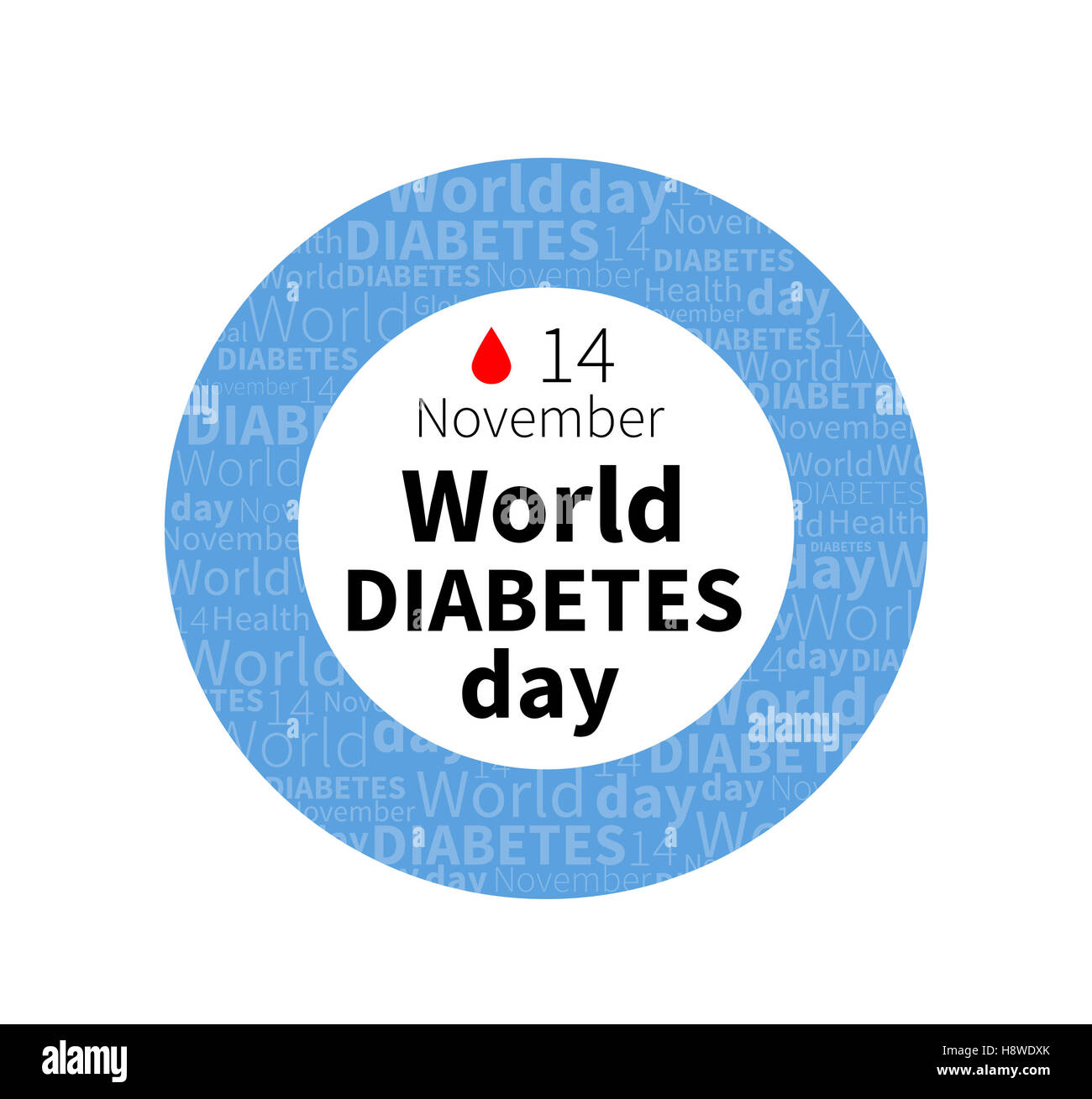 Welt-Diabetes-Tag am 14. November banner Stockfoto
