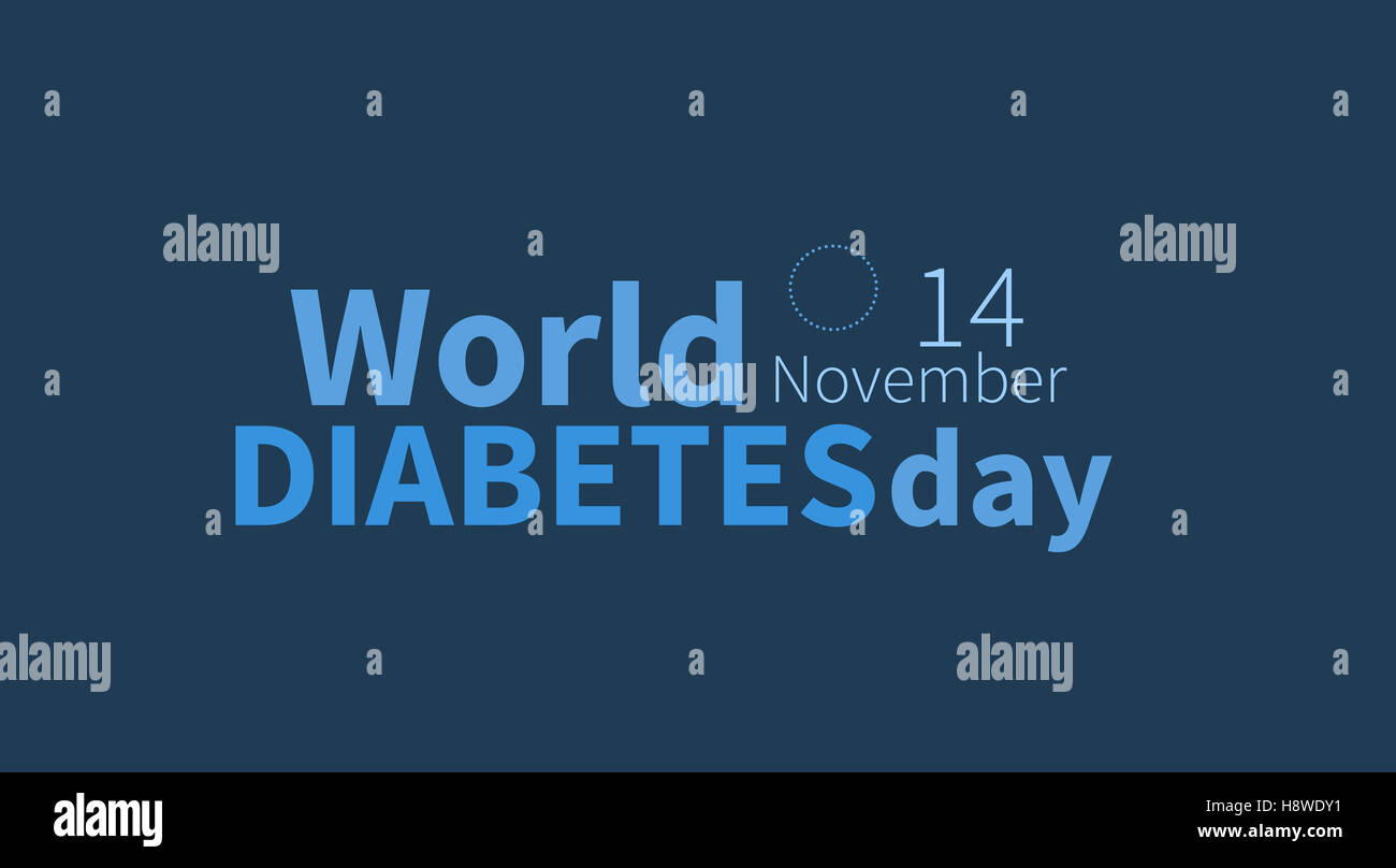 Welt-Diabetes-Tag am 14. November banner Stockfoto