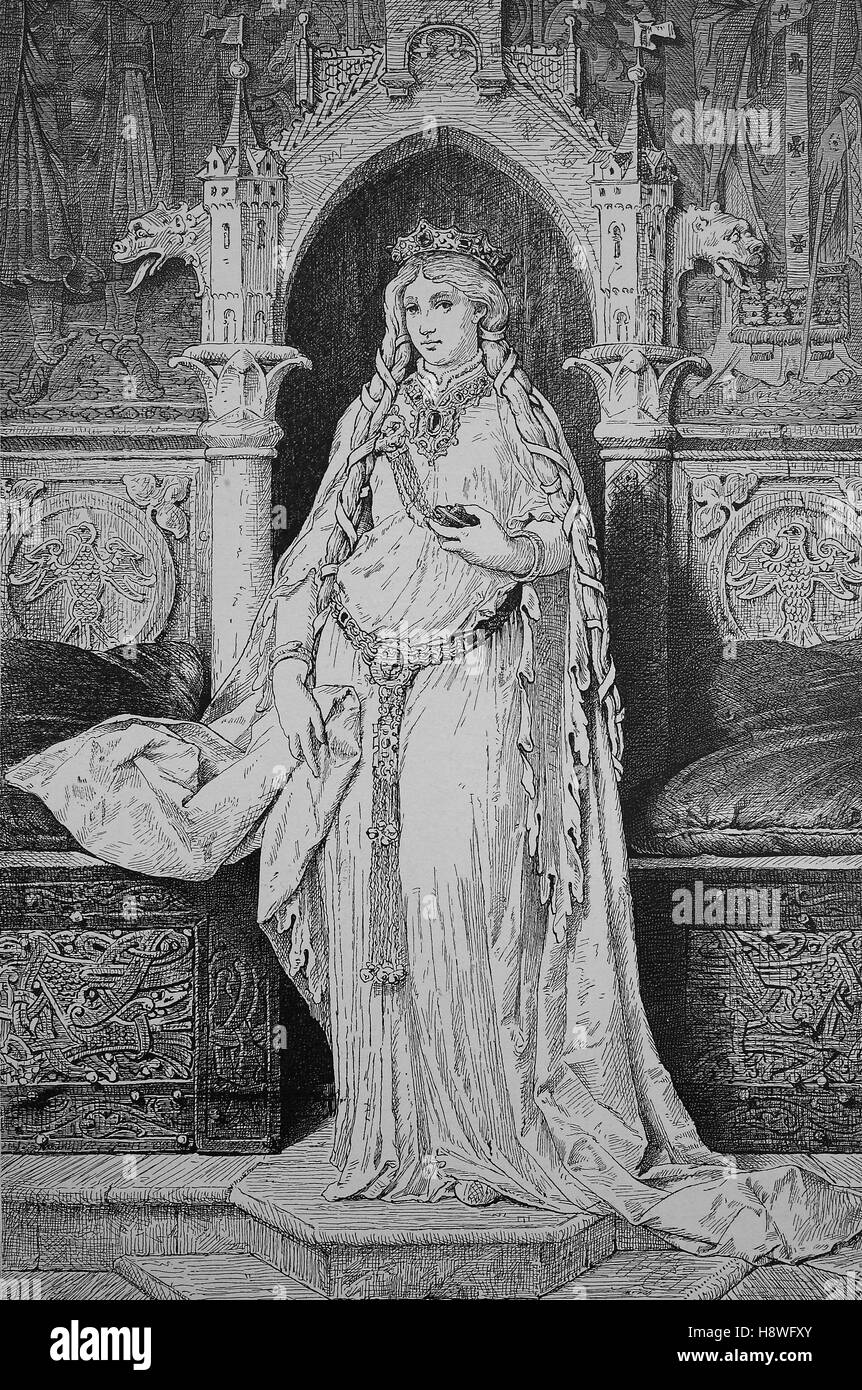 Sabatini, alternativ Isolde, Iseo, Yseult, Isode, Isoude, Isolda, Esyllt, Isotta, ist der Name mehrerer Charaktere in der Arthurian Geschichte von Tristan und Iseult Stockfoto