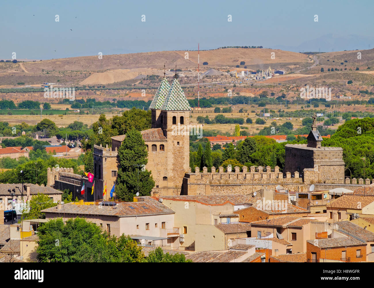 Spanien, Kastilien-La Mancha, Toledo, Skyline der Altstadt. Stockfoto