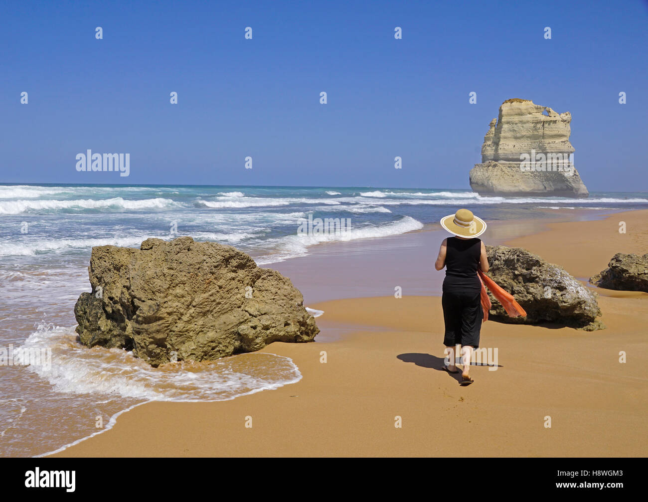 12 Apostel Strand an der Great Ocean Road, Victoria, Australien. Stockfoto