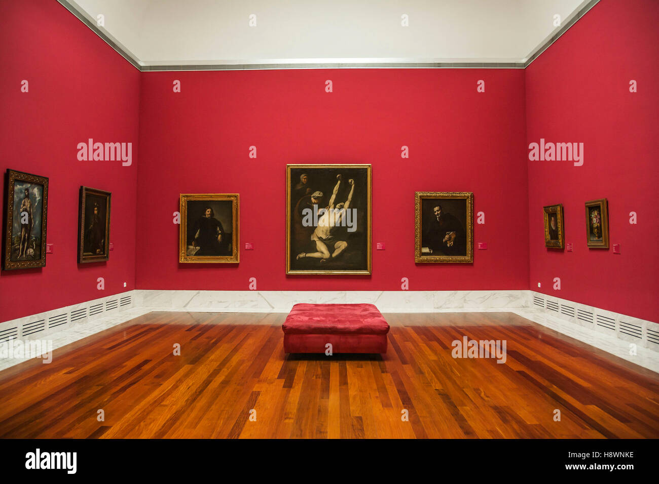 Innere des Fine Arts Museum von Valencia (San Pio V), Spanien Stockfoto