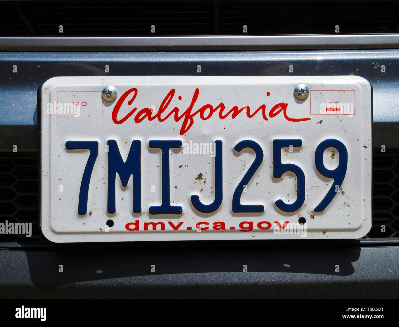 California-Kfz-Kennzeichen Stockfoto