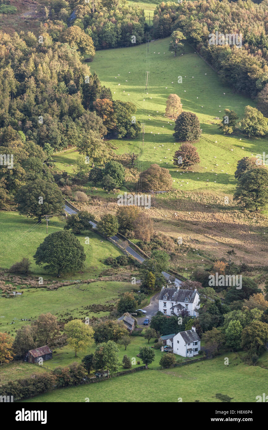 Seenplatte Landschaft in der Nähe von Keswick, Großbritannien. Stockfoto