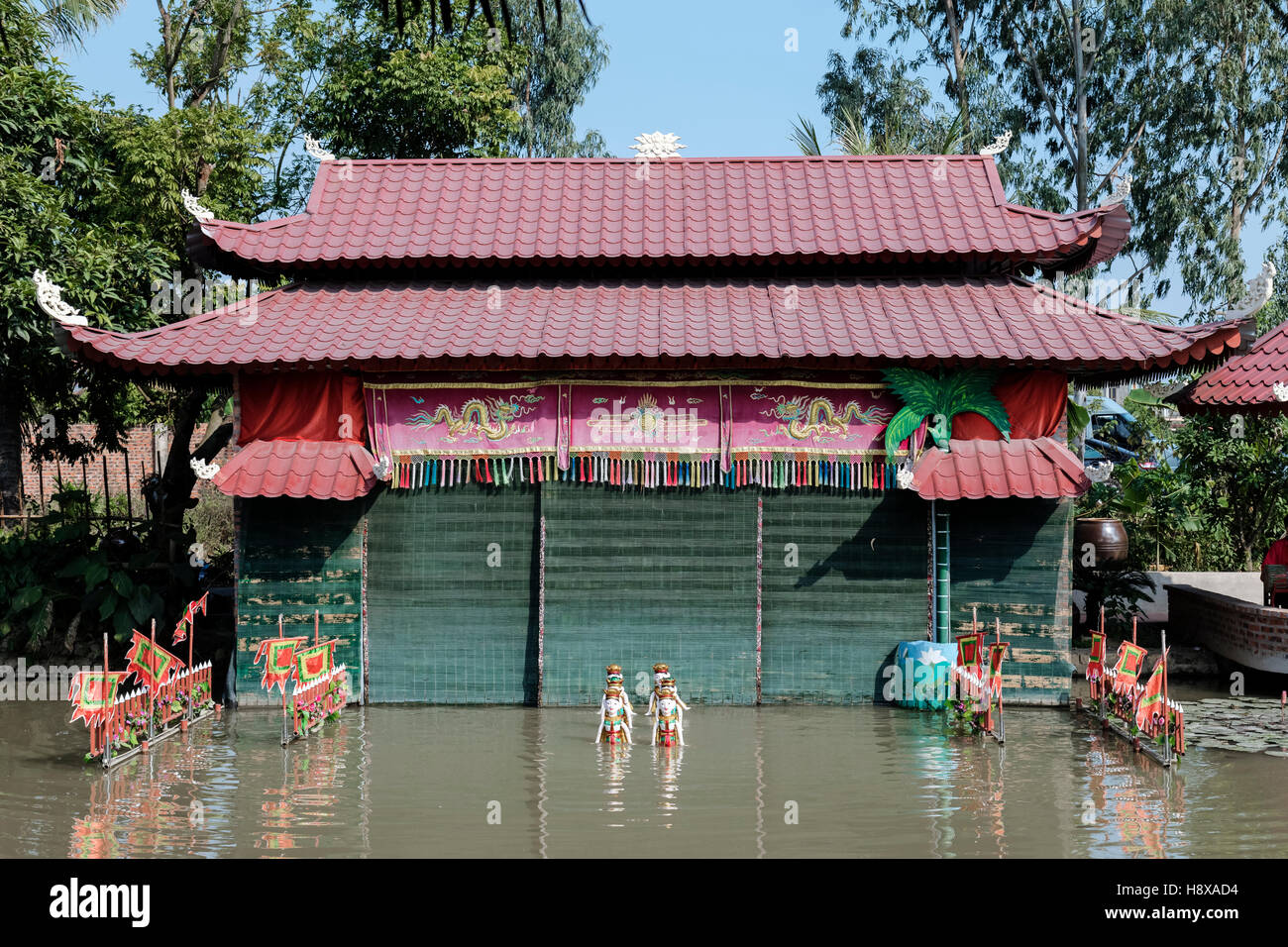 Wasser-Puppenspiel in Hanoi, Vietnam, Asien Stockfoto