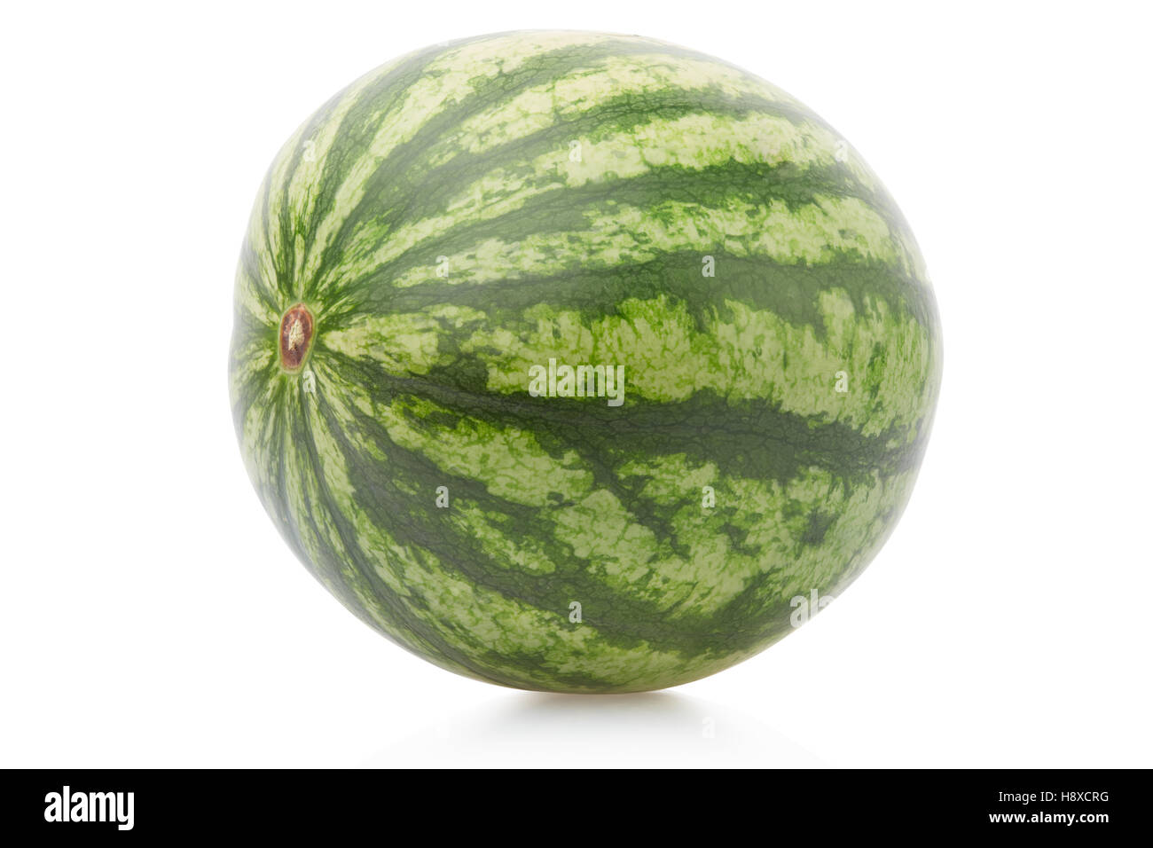 Wassermelone isoliert auf weiss, Schneidepfad Stockfoto