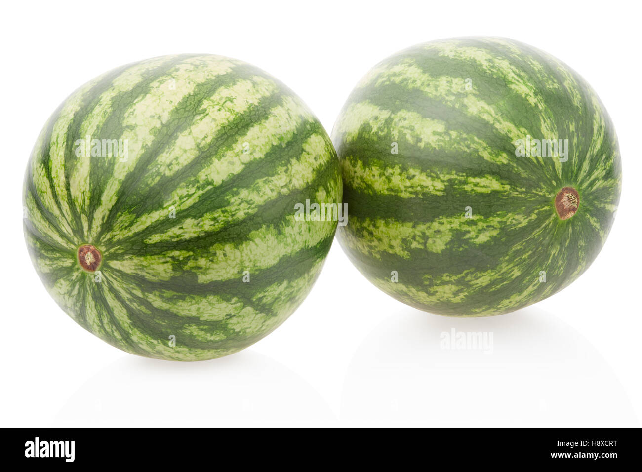 Wassermelonen, isoliert auf weiss, Schneidepfad Stockfoto