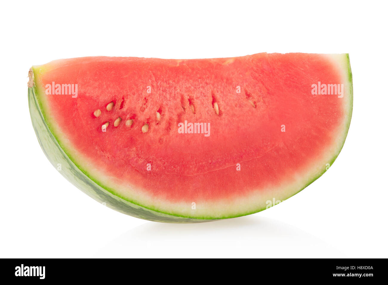 Wassermelone Slice auf weiße, Clipping-Pfad Stockfoto
