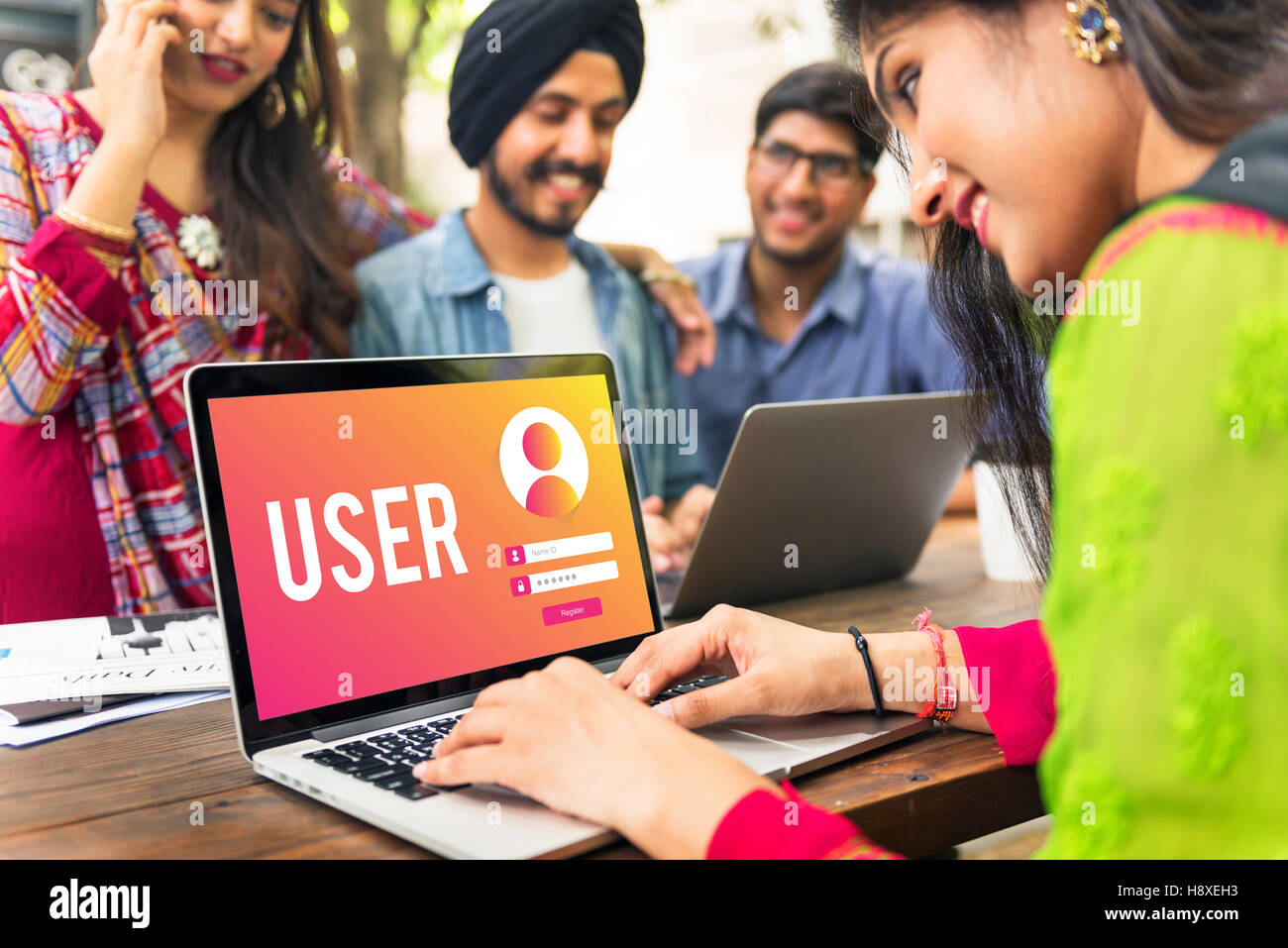 Login Name Passwort Benutzerkonzept Stockfoto