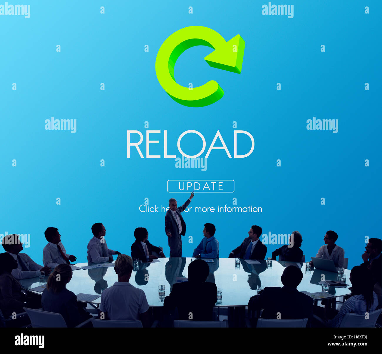 Reload Funktionalität Zerstörung Refresh Konzept Stockfoto