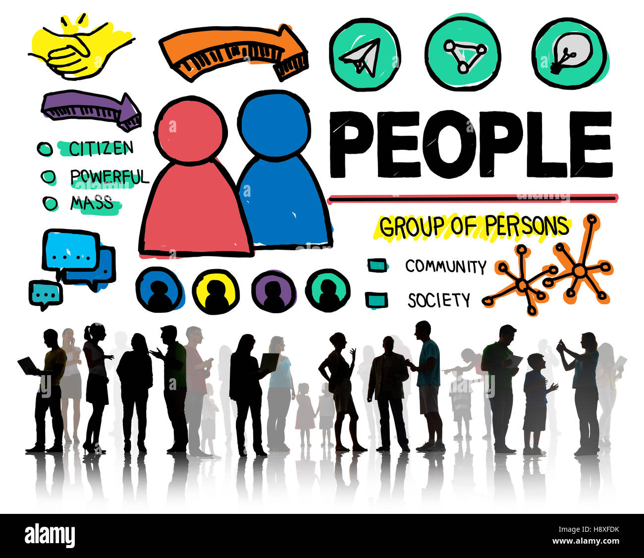 Personen Person Gruppe Staatsbürger Community-Konzept Stockfoto