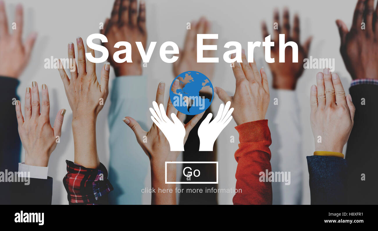 Erde-Umweltschutz-Eco-Konzept zu retten Stockfoto