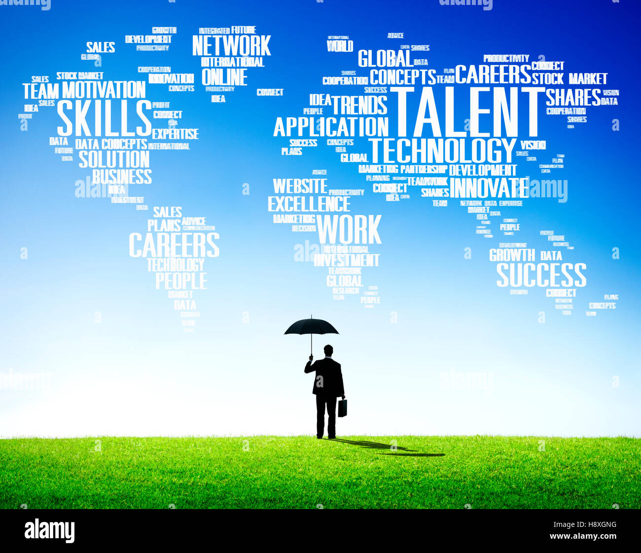 Talent Erfahrung Genie Fähigkeiten professionelle Konzept Stockfoto
