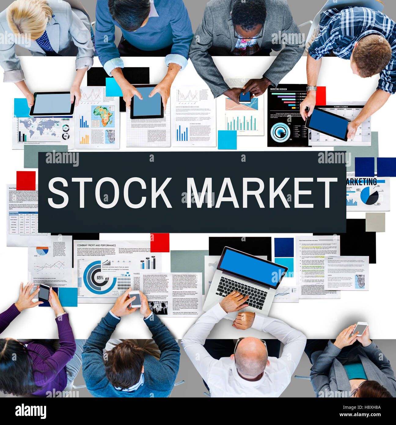 Börse-Exchange-Weltwirtschaft-Konzept Stockfoto