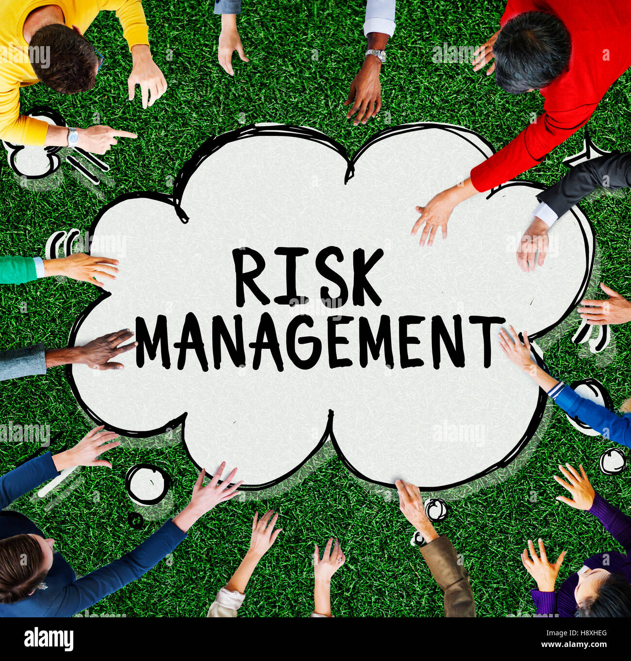Risiko Management Analyse Sicherheit Sicherheitskonzept Stockfoto